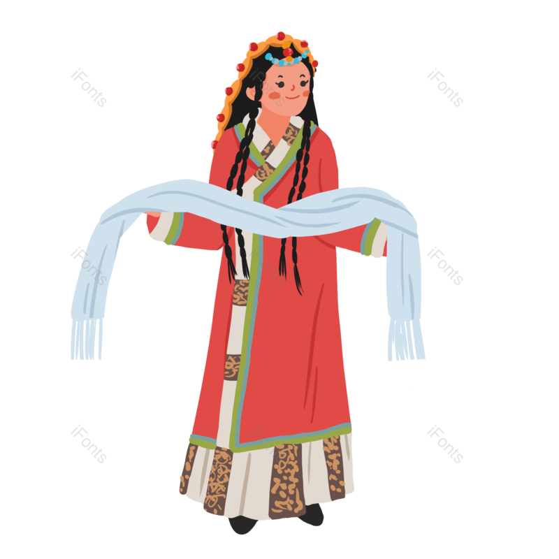 少数民族图片,卡通人物元素,手绘PNG,免抠素材